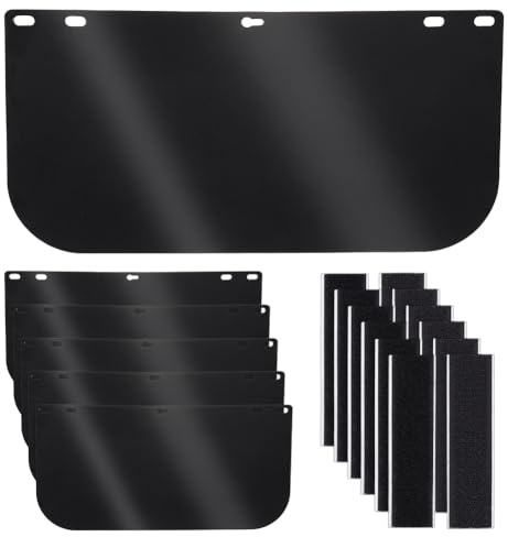 PH PandaHall 6pcs Face Shield Replacement Lens, 15.5x7.8in Tinted Visor | Full Face Welding Shield, Replacement Lens Protective, for DIY Projects Cosplay Helmet Costume Making Grinding Welding