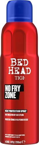 Bed Head by TIGI No Fry Zone Heat Protection Spray, 200ml | Lightweight Mist for Styling Between Washes on Dry Hair, Shields Up to 230°C