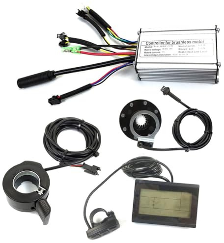 Lagomloot E-Bike Controller Kit für KT 36V/48V 250W 15A, mit LCD3 Display 8-Magnet PAS Sensor Daumengas Wasserdicht Brushless Motor Control Set