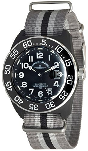 Zeno Watch Basel Herren Uhr Analog Quarz mit Nylon Armband 6594Q-a1-Nato-31