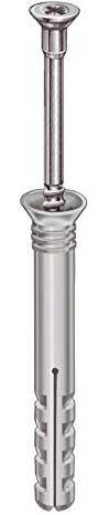 allfa 22360550 Nageldübel, Senkkopf, verzinkt, 5 x 50 mm, 200 Stück
