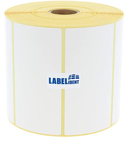 Thermoetiketten - 100 x 50 mm - 1.300 Thermodirekt Etiketten Eco selbstklebend auf Rolle, 25 mm Kern