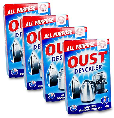 Oust Descaler All Purpose Limescale Remover Removal Kettle Iron Dishwasher (12 Sachets)