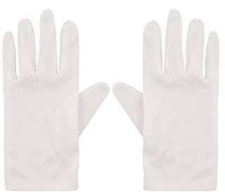 Henbrandt Weiße Handschuhe für Kinder, Zubehör für Zauberer-Kostüm, Maus, Klempner, Clown