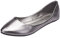 ANUFER Damen Ballerinas Spitze Zehe Mikrofaserleder Schlüpfen Kleid Pumpt Schuhe Grau SN020536 EU38.5