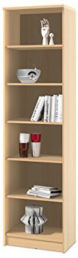 möbelando Regal Standregal Holzregal Bücherregal Dekoregal Beistellregal Büro Olli VII Buche