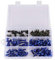 Alamor 177Pcs Kit De Boulon De Carénage De Moto Vis Écrous Clips pour Honda/Yamaha/Kawasaki/Suzuki - Bleu
