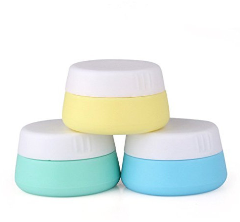 CHSEEO 3PCS Travel Bottles Sample Containers Cream Jars Storage Cosmetic Pot Toiletry Case for Beads, Nail Art, Glitter, Make Up, Cosmetics, Pills, Cream and Jewelry Storage Organizer #1