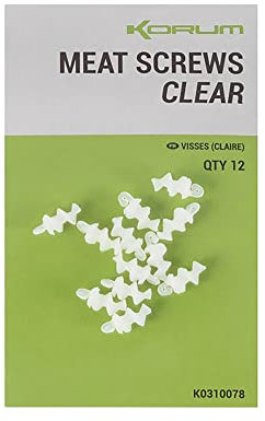Korum Meat Screws Clear Qty 12