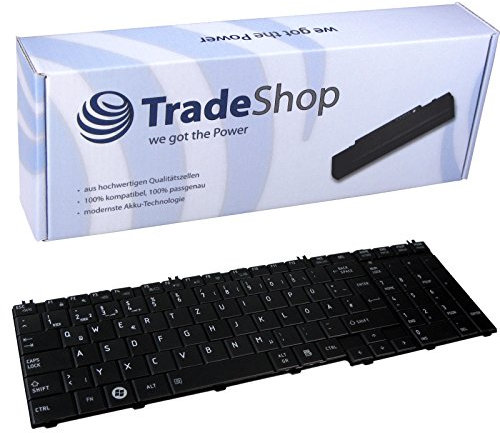 Trade-Shop Laptop-Tastatur Notebook Keyboard Ersatz Deutsch QWERTZ für Toshiba Satellite MP-09N16D0-698 C660 C660D C670 C670D L650 L650D L655 L670 L675 L675D