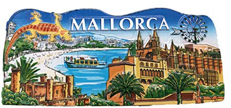 3D Mallorca Spagna Magnete del Frigorifero Souvenir di Viaggio turistico Magneti Artigianali in Resina Fatti a Mano Collezione di Decorazioni per la Cucina di casa Regalo