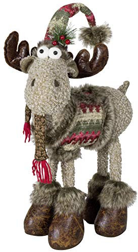 Trendyshop365 Weihnachtsdeko Elch Rentier Winter-Deko (50cm stehend - Modell 2)