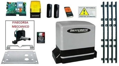 Kit Automazione Cancello Scorrevole Kv6 600 Kg Con 4 Mt Cremagliera 230V 220V