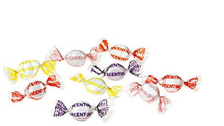 Caramelle Mini Vicentini Senza Zucchero gusto Frutti Misti g 500 - Le Mini Compresse ai gusti Fragola, Mirtillo, Pesca, Limone, Arancia - Non contengono Aspartame