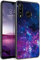 BENTOBEN Hülle für Huawei P30 Lite New Edition - Slim Handyhülle mit Nebula Muster, PC Schale und TPU Bumper, Kratzfeste Schutzhülle, Lila