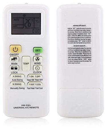 General Remote Control for Air Conditioner,HW-530+ Universal Air Conditioner Remote Control Replacement for for Sanyo, for Fujitsu, for for for for Midea,etc