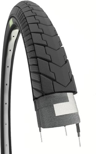 Neumático de carretera de 26 x 1 3/8 (37-590) negro de goma para bicicleta de piñón fijo Trekking Citybike