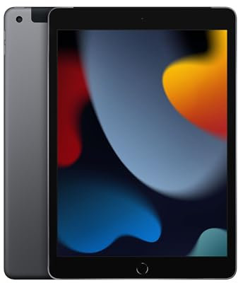 2021 Apple iPad (10,2-zoll, Wi-Fi + Zellular, 256GB) Space Grau (Generalüberholt)