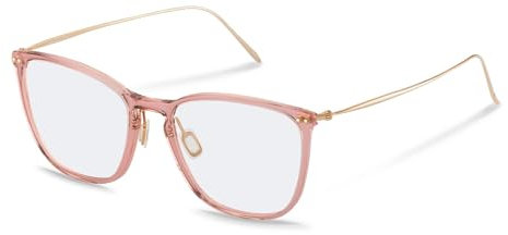 Rodenstock Quadratisch Azetat Brillen in Rose, Gold für Damen, Brille mit Sehstärke, optional mit Sonnenbrillen tönung oder Blaulichtfilter (Modell R7134)