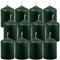 HS Candle Wachskerzen Stumpenkerzen Dunkelgrün Ø4cm x 6cm (12 Stück) Teelicht Durchmesser, in vielen Farben - Hergestellt in EU - Kerzen Blockkerzen - Wachs