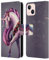Head Case Designs Licenciado Oficialmente Rose Khan Rose Red Unicorns Carcasa de Cuero Tipo Libro Compatible con Apple iPhone 13