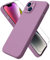 ACRONIX Compatible with iPhone 14 Case 6.1,with 1 x Screen Protector, Silky-Soft Touch Liquid Silicone Shockproof Rubber Cases Comprehensive Protection Cover for iPhone 14-Lilac Purple