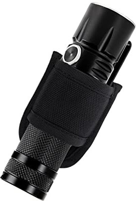 1pcs Duty Belt Flashlight Holster, Open Top D Cell Tactical Flashlight Holster Nylon Light Holster Pouch Handheld Flashlight Holder Torch Holder Fits 2inch, 2.25inch Work Belts (Black)