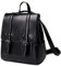 VVHUDA Rucksack für Damen, Lederrucksack, Reisen, Business, Vintage, große College-Tasche (Farbe: Schwarz) small Gift