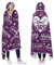 Lanqinglv Flauschig Kuscheldecke mit Kapuze,Sherpa Personalisierte Decke Geschenke“You Are”,Violett Flanell Fleece TV-Decke mit Ärmeln,Flanelldecke Wohndecke Sofadecke Tragbar Decke 120x185cm