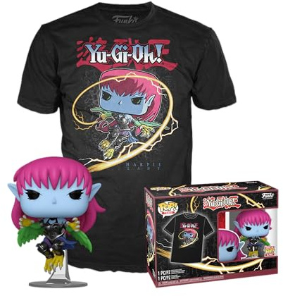 Funko POP! & Tee: YuGiOh - Harpie Lady - Schwarz - L - Yu-Gi-Oh! - T-Shirt - Kleidung mit Vinyl-Sammelfigur - Geschenkidee - Spielzeug und Kurzärmeliges Top Für Erwachsene Männer und Frauen
