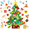 Filz Weihnachtsbaum Kinder DIY Filz Deko Wandbehang hängende Tannenbaum Zum Schmücken Weihnachtsbaum Für Home/Tür/Wand Hängend Dekor