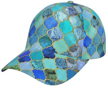 Potato Chips Unisex Baseball Cap - Full Print Design - 100% Polyester - Verstellbare Größe Bequeme Mütze, Steinmuster, Einheitsgröße