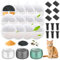 12 Cat Fountain Filters for Nugget and Feelneedy F-016 & 6 Water Pump Sponge & 6 Centre Sound-Absorbing Sponge, Cat Filters for Water Fountain for 84 fl oz / 2.5 L Water Fountain for Drinking