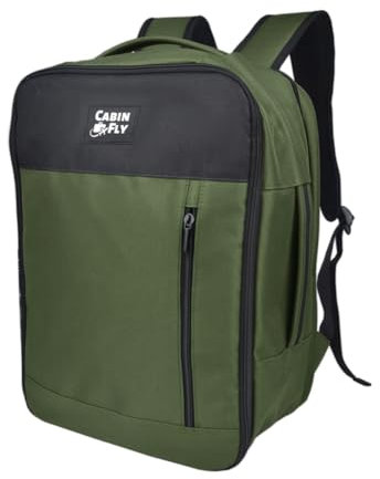 CabinFly Pacemaker Ryanair Rucksack Wizzair handgepäck 40x30x20 Eurowings 40x30x20 Handgepäck 40x30x20cm Tasche Fortfahren Kabine Gepäck Transavia Vueling (Khaki)