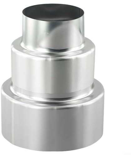 Réducteur de revêtement de cheminée, adaptateur de tuyau en acier inoxydable (Ø100mm/Ø60mm)