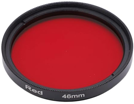 Beufee Objektivfilter, Rotfilter, Kamerafilter, Kamera-Vollrotfilter, Kameraobjektivfilter, Vollrotfilter, Kamerafilter Und -Effekte, Kratzfester Full Red Lens Filter(46mm)