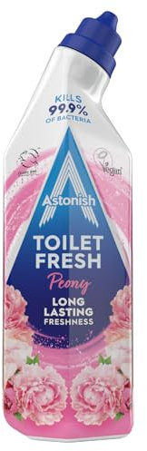 Astonish Peony Toilet Fresh Gel, Kills 99.9% of Bacteria, Limescale Prevention, 750ml