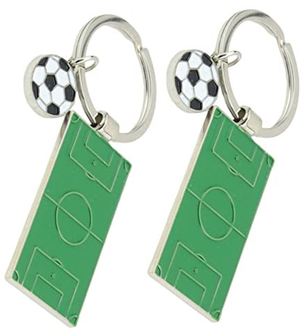 HONMEET Fußballfeld Schlüsselanhänger -pack aus Zinklegierung Grün