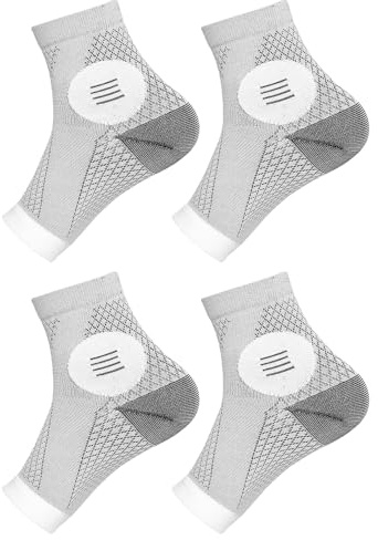 Ieron 2 Paar professionelle Knöchel-Kompressionsstrümpfe, Plantarfasziitis-Socken, Unisex, Neuro, für Sport, Arthritis, Schmerzlinderung (S/M)