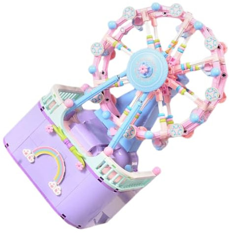 Warmhm Spieluhr- -set Diy Bausteine in Riesenradform Bauklötze Bausteine Spieluhr Ohne Batterie