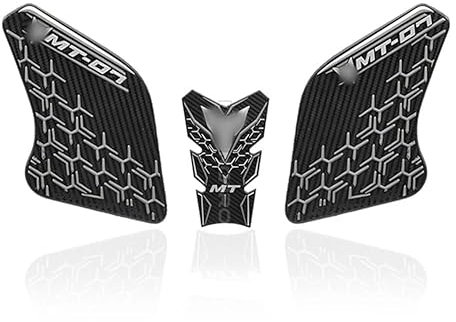 Kraftstofftank Schutzaufkleber Für Yam&aha MT07 MT09 2021-2022 Motorrad Kraftstoff Tank Pads Aufkleber Zubehör Gummi Carbon Faser Korn