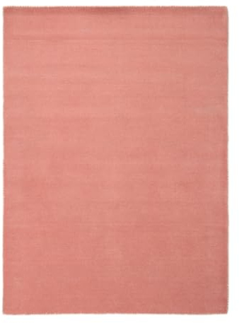 carpetfine handgefertigter Wollteppich Gabbeh Lola Rosa 60x90 cm Weich, Hochwertig, Zeitlos | Reine Schurwolle für Gemütlichkeit & Eleganz im Wohn- und Schlafzimmer