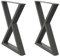 vidaXL Pieds de table à manger 2 pièces Anthracite 70 x (72-73,3) cm Acier