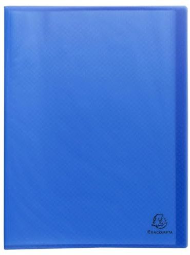 Exacompta - Ref. 78552E - Karton mit 15 recycelten Opak Sichtmappen - 50 genarbte Hüllen - 100 Seiten - für DIN A4 - Softcover aus PP 4/10, halbblickdicht - hellblau