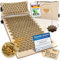 CALM ELEPHANT ORIGINAL® Luxus Akupressurmatte mit Kissen XL Set PURE ECO, Stachelmatte Rücken, Verspannungen lösen, Akupunktur Matte, Kissen mit Wärmefunktion & Tasche, natürlich und nachhaltig, beige