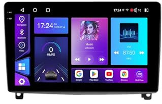Android 13 2 DIN Pantalla Táctil Radio 9 Coche Pantalla para Peugeot 407 SW CC 2004-2011 con Enlace Espejo/Navegación GPS/Radio FM/BT/Mandos Volante/Reproductor Multimedia(4+64G)