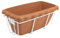 QAUUCP Maceteros de Balcón Maceta Colgante for barandilla de jardín, terraza, Ventana, Jardinera, huerto, Adorno for Cerca, Porche, alféizar de Ventana.(Brown and White)