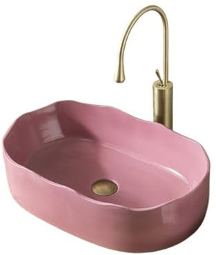 YHxFlux Lavabo Baño Fregadero de terraza, Lavabo sobre encimera, Lavabo Simple for balcón, Lavabo for el hogar, Lavabo for baño Lavabo sobre Encimera