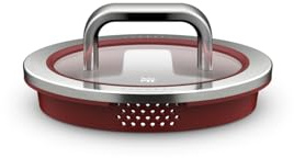 WMF Fusiontec Function Pro, Deckel, 16 cm, qualitativ hochwertiger Topfdeckel, Glasdeckel mit Siebfunktion, ermöglicht den Blick ins Innere, mit zwei Öffnungen zum Abgießen, 0520115290