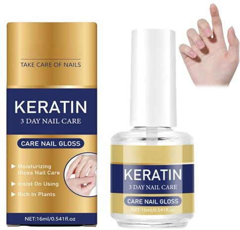 Keratin & Amino Acid Nail Treatment Oil,Nail Care Oil,Nail Strengthener for Weak Nails,Cuticle Oil,Clear Care Serum,Moisturizing for Dry, Growth & Repair, Daily Strengthening Nourishment,16ml